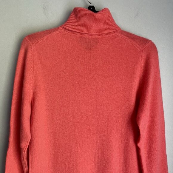 Coral Cashmere Sweater Victor Alfaro Women's Size S Turtleneck Pullover Fall - Picture 8 of 11